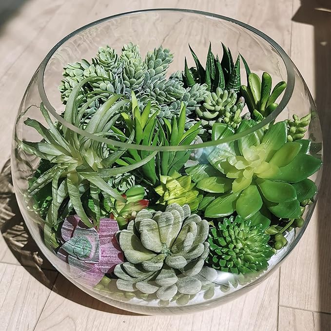 Winlyn 22 Pcs Bulk Artificial Succulents Plants Unpotted Small Aloe Hanging String of Pearls Cactus Green Fake Succulents for Succulent Garden Arrangement Centerpiece Wall Indoor Outdoor Home Decor