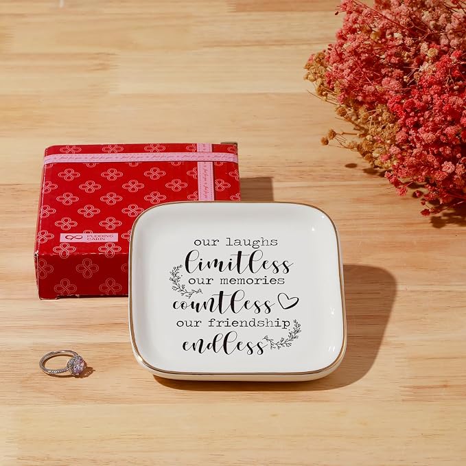 Best Friend Birthday Gifts For Women Friendship Ring Dish Bff Trinket Tray