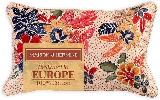 Maison d' Hermine Throw Pillow Covers 100% Cotton (12" x 20" - Pack of 1)
