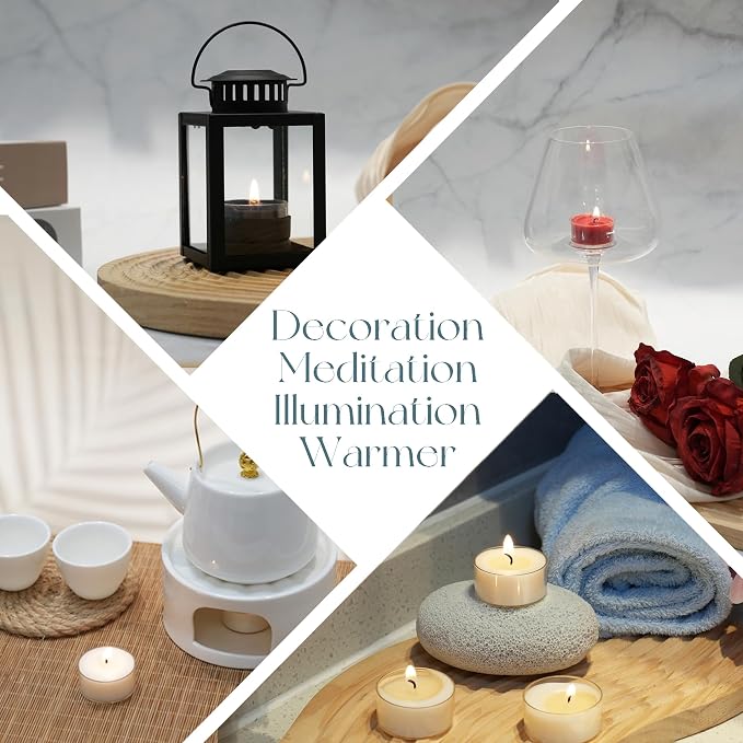 12 Yellow Unscented Natural Soy Tealight Candles in Clear Cup