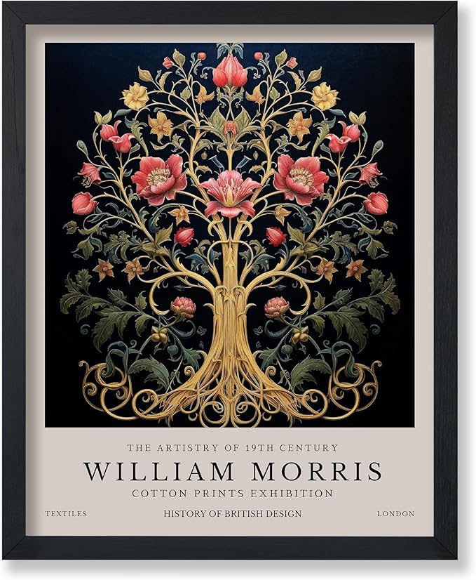 Poster Master Tree of Life Print - Flower & Tree Art - Botanical Exhibition Wall Design - Floral Illustration - Aesthetic Office or Bedroom Decor - 18x24 UNFRAMED Wall Decor