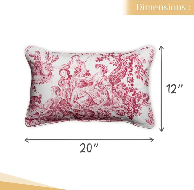 Maison d' Hermine Throw Pillow Covers 100% Cotton (12" x 20" - Pack of 1)