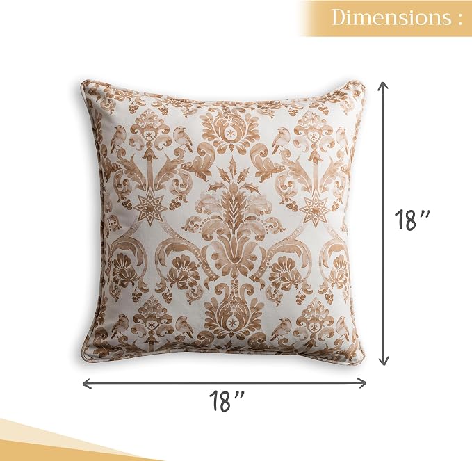 Maison d' Hermine Throw Pillow Covers 100% Cotton (18" x 18" - Pack of 1)