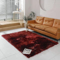linmopm Faux Fur Rug Sheepskin Shag Fluffy Fuzzy Red 5x7 ft Rugs for Bedroom Bedside Bed Floor Living Room Plush Rectangle High-Density Cushion Carpet Super Sofa Cover