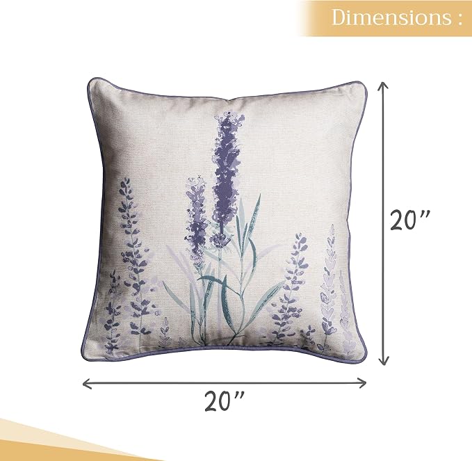 Maison d' Hermine Throw Pillow Covers 100% Cotton (20" x 20" - Pack of 1)
