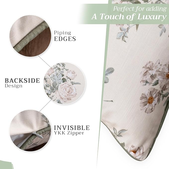Maison d' Hermine Throw Pillow Covers 100% Cotton (18" x 18" - Pack of 1)