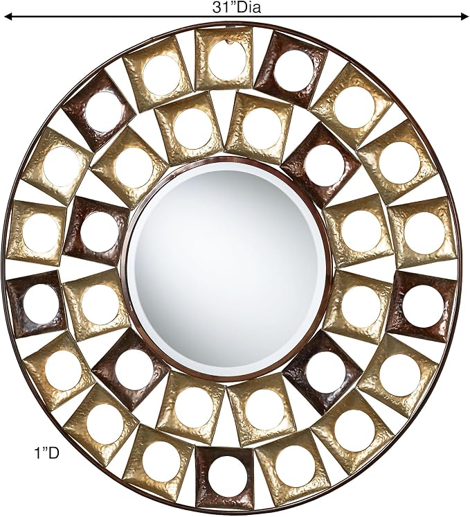 Touch of Class Giachetta Round Wall Mirror Multi Metallic