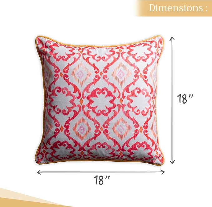 Maison d' Hermine Throw Pillow Covers 100% Cotton (18" x 18" - Pack of 1)