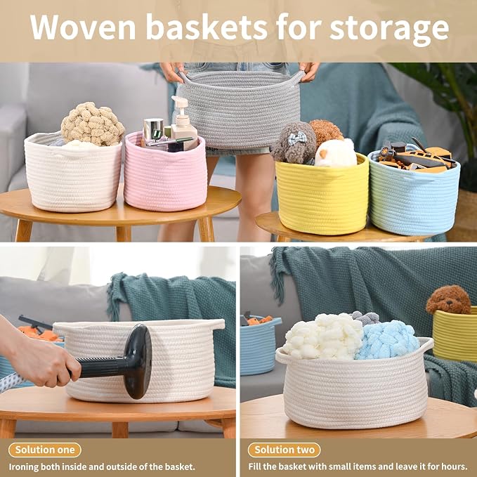 Happyiren Cute Woven Gift Basket with Handle – Brown Storage Basket Empty, Gift Baskets for Valentines Day Birthday Baby Shower Raffle Burr, Decorative Organizer ontainer for Office, Home