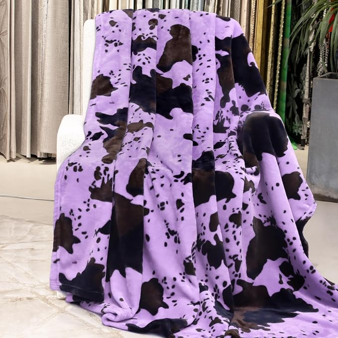 GEULAY Purple Throw Blanket, 50x60 Inches | For Women Mom Wife Her Girls, Ultra Soft Fuzzy Fleece, Cozy, Teen Girls Home Room Decor