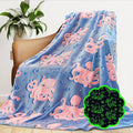 Octopus Toys Birthday Gifts for Boys Girls, Soft Blue Octopus Blanket for Kids Toddlers Travel, Glow in the Dark Ocean Sea Animal Fleece Throw Blanket for Bedroom Game Room Coastal Decor 50"x60"