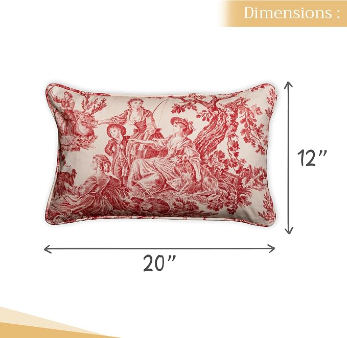 Maison d' Hermine Throw Pillow Covers 100% Cotton (12" x 20" - Pack of 1)