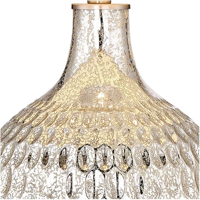 Waylon 28" Tall 3-Way Table Lamp Silver Mercury Glass Table Top Dimmer