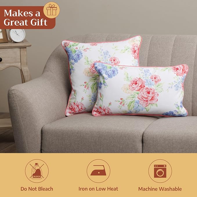 Maison d' Hermine Throw Pillow Covers 100% Cotton (18" x 18" - Pack of 1)