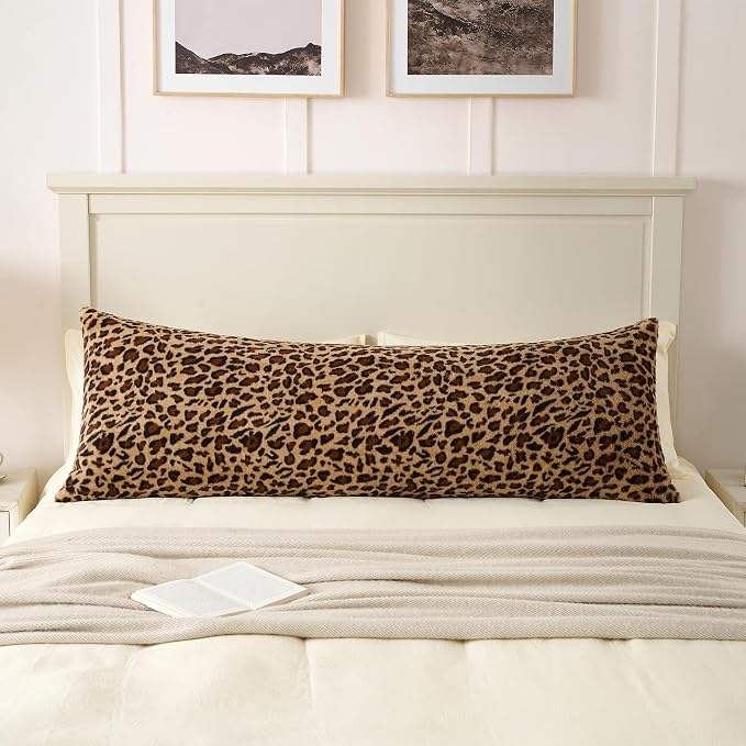 GALMAXS7 Cheetah Pillow Covers Leopard Throw Pillow Covers, 20x54 | Faux Fur Throw Pillow Covers Leopard Couch Pillow Covers Fluffy Soft Decorative for Home Living Room Bedroom