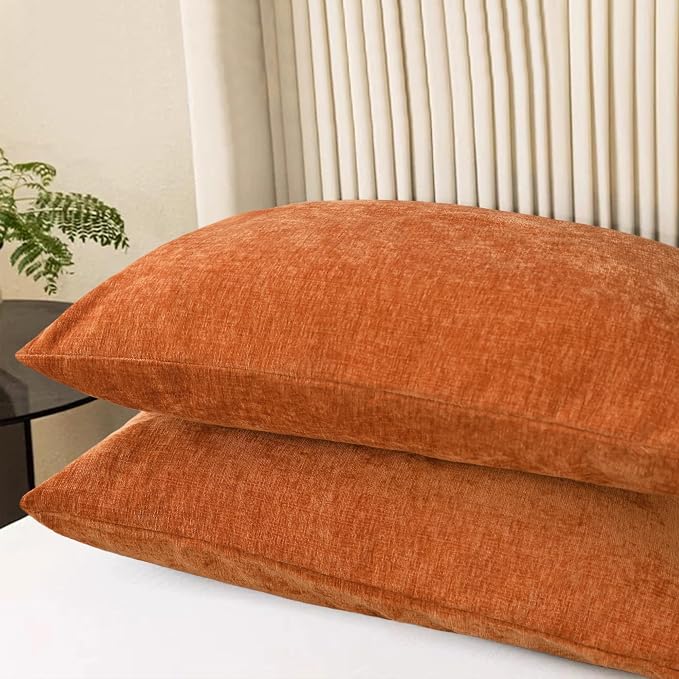CaliTime Fall Decorative Throw Pillow Covers 26 X 20 Inches Burnt Orange
