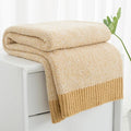Carriediosa Heather Throw Blanket 50x60, 400GSM Ultra Soft Microfiber | Yolk Yellow, Fuzzy Fluffy Cozy Plush Knit Knitted Throws, Lightweight Cute Preppy Fall Blankets for Couch, Bed