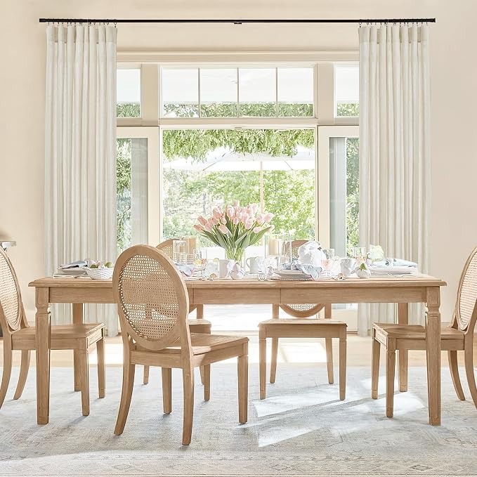RYB HOME Linen Sheer Curtains 2 Panels for Living Room, Semi Transparent Privacy Drapes with Rod Pocket Farmhouse Style Window Treatments for Bedroom, Linen, 70" W x 84" L