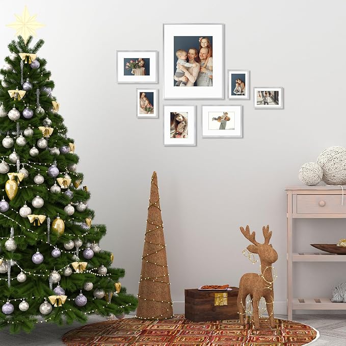 Golden State Art 8x10 Silver Aluminum Picture Frame Real Glass