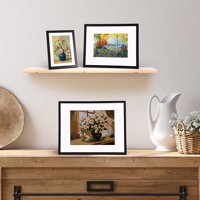 Giftgarden 14 Pack Black Picture Frames Set, 2pcs 11x14 Matted for 8x10, 6pcs 8x10 Matted for 5x7, 6pcs 5x7 Matted for 4x6, Gallery Frame Collage for Wall or Tabletop Display