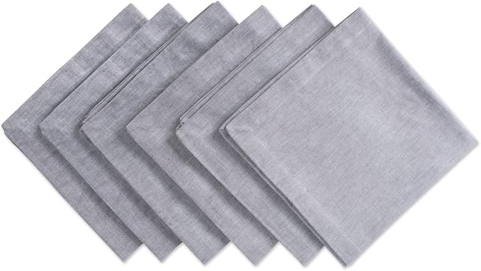 DII Chambray Kitchen, Tabletop Collection, Gray, Napkin Set