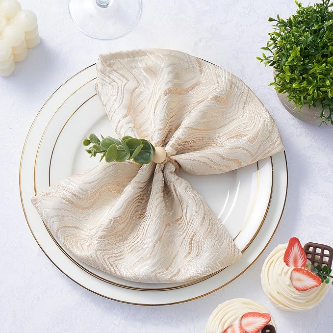APTWOW 50PCS Farmhouse Christmas Napkin Rings for Party Table Decor | Boho, Eucalyptus Napkins Rings, Easter Napkins Holder for Weddings, Thanksgiving Table Decorations