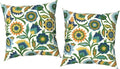 Outdoor Pillow Covers 16x16 Inch Set of 2 Waterproof Decorative Throw Pillow Covers Patio Pillow Cases for Patio Furniture Garden Couch Farmhouse,Fiesta Floral