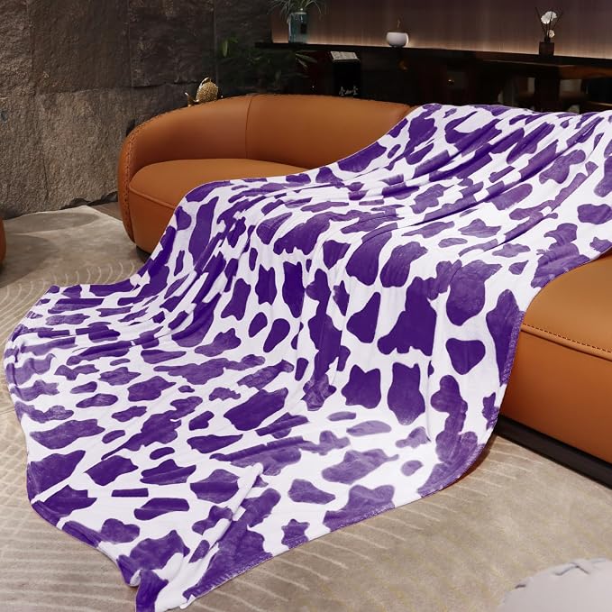 GEULAY Queen Size Purple Fleece Blanket 90"x90" - Cozy Fuzzy Bed Throw for Women | Full Size Warm Lavender Blanket for Bedroom, Living Room Decor & Housewarming Gifts