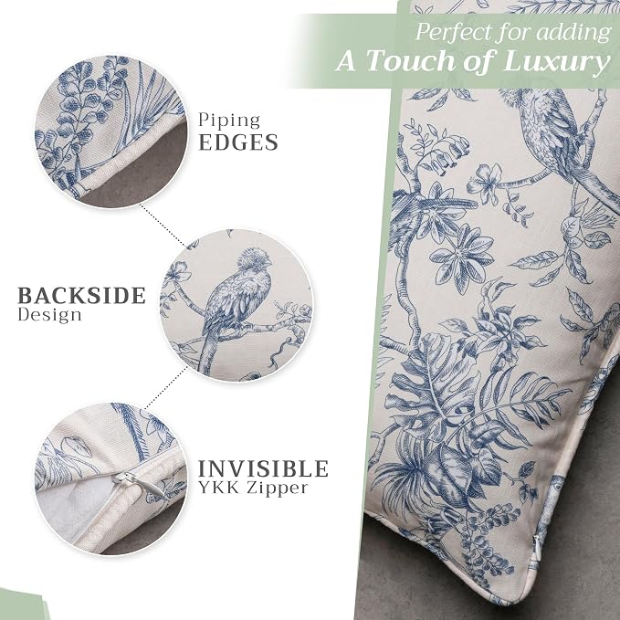 Maison d' Hermine Throw Pillow Covers 100% Cotton (20" x 20" - Pack of 1)