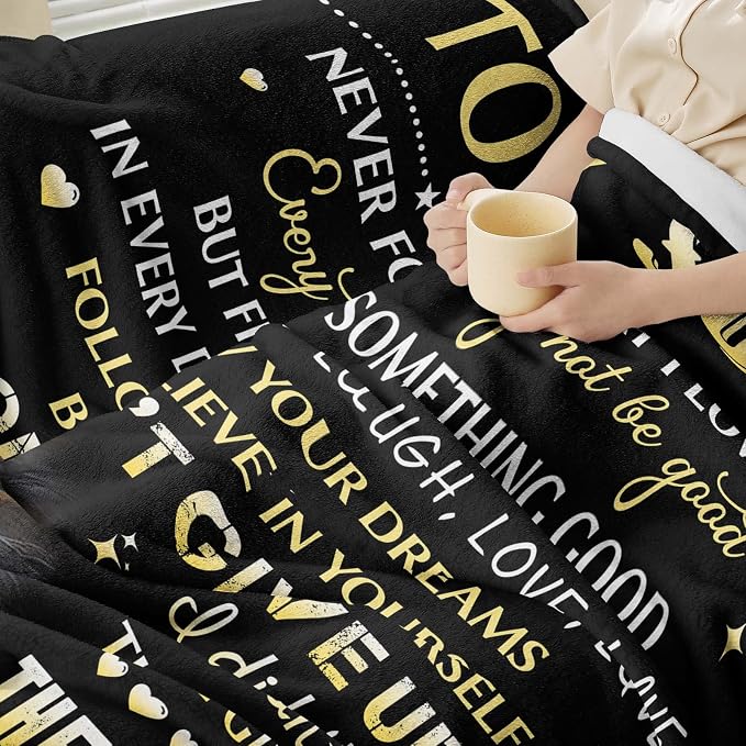 Gifts for Son, Son Gifts from Mom, Son Birthday Fathers Day Graduation, Soft Throw Blanket 60"x50"