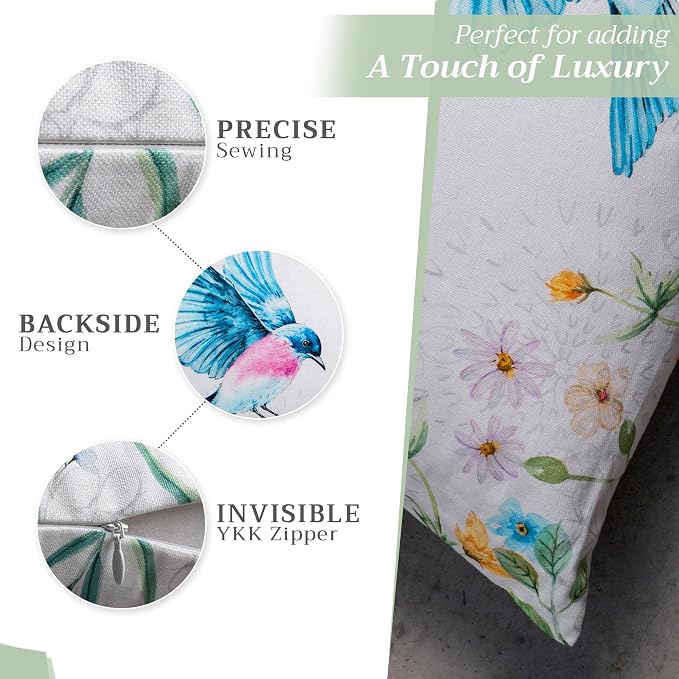 Maison d' Hermine Throw Pillow Covers 100% Cotton (18" x 18" - Pack of 1)