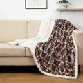 BlessLiving English Springer Spaniel Throw Blanket for Women Kids, Fuzzy Warm Fleece Couch Throws, Animal Dogs Printed Sherpa Blanket Plush House Warming Decor Gifts (50"x60")