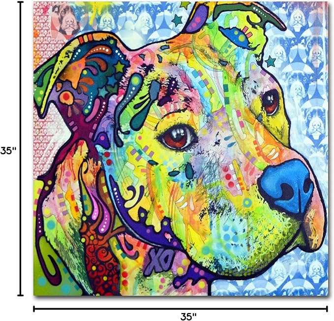 Dean Russo 'Thoughtful Pitbull III' Canvas Art