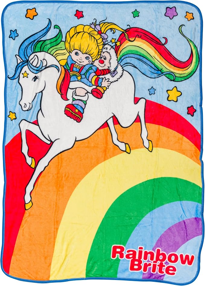 Silver Buffalo Rainbow Brite, Starlite, Twink, Throw Blanket, 45x60in | Fleece, Soft and Cozy, 180 GSM