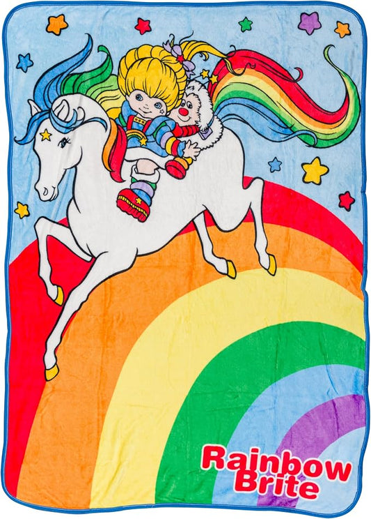 Silver Buffalo Rainbow Brite, Starlite, Twink, Throw Blanket, 45x60in | Fleece, Soft and Cozy, 180 GSM