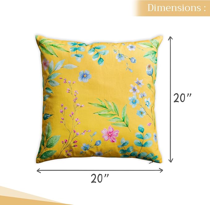 Maison d' Hermine Throw Pillow Covers 100% Cotton (20" x 20" - Pack of 1)