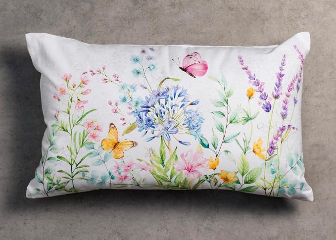 Maison d' Hermine Throw Pillow Covers 100% Cotton (12" x 20" - Pack of 1)