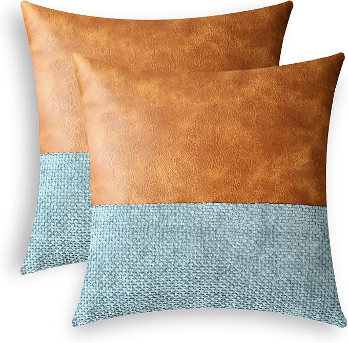 CaliTime Decorative Couch Throw Pillow Covers 18 X 18 Inches Deep Smoke