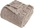 FY FIBER HOUSE Throw Blankets with Heart Checkered,Soft Warm Blankets for Lover Mom Father Gifts,Washable Lightweight Fuzzy Blanket for Couch Sofa Bed Office All Season(Camel,90"x90")