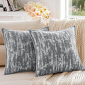 a moment 18X18 Throw Pillow Covers Set of 2, Soft Textured Decorative Tie-Dye Style Cushion Covers, Modern Boho Farmhouse Home Decor Pillow Cases for Couch, Bed, Living Room,Grey