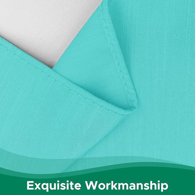 Wrap Around Queen Size Bed Skirt 19 Inch Drop-Elastic Dust Ruffle Aqua | Adjustable Pleated Bedskirt-Easy Fit Wrinkle Resistant Washable Hotel Quality Fabric Bed Skirting-Master Guest Bedroom Rental