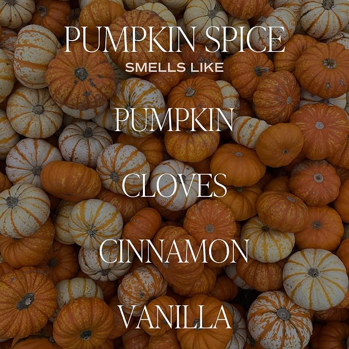 Sweet Water Decor Pumpkin Spice Candle, 9oz Amber Glass Jar, Fall