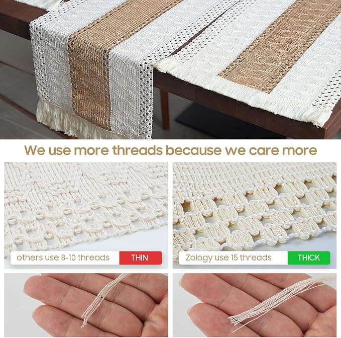 Placemats Set of 4,Natural Round Placemats with Table Runner & Napkin Rings | Made of Cotton Burlap and Corn Husk,Protective,Heat-Resistant,Non-Slip Boho Table Mats Fall Placemats for Dining Table Décor