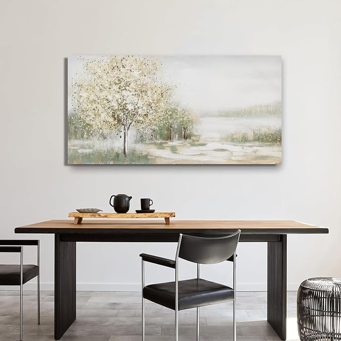 Green Wall Art Canvas Wall Art Decor Spring Scene Nature Landscape Wall Painting Decorations Artwork Wall Art Prints Pictures For Room Living Room Bedroom Office Decor 20x40 Inch