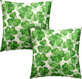Saint Patricks Day Pillow Covers 24x24 Green Clover Pillow Case Set of 2 Lucky Charm Throw Pillow Covers St Patricks Cotton Blend Cushion Case for Living Room Sofa Couch