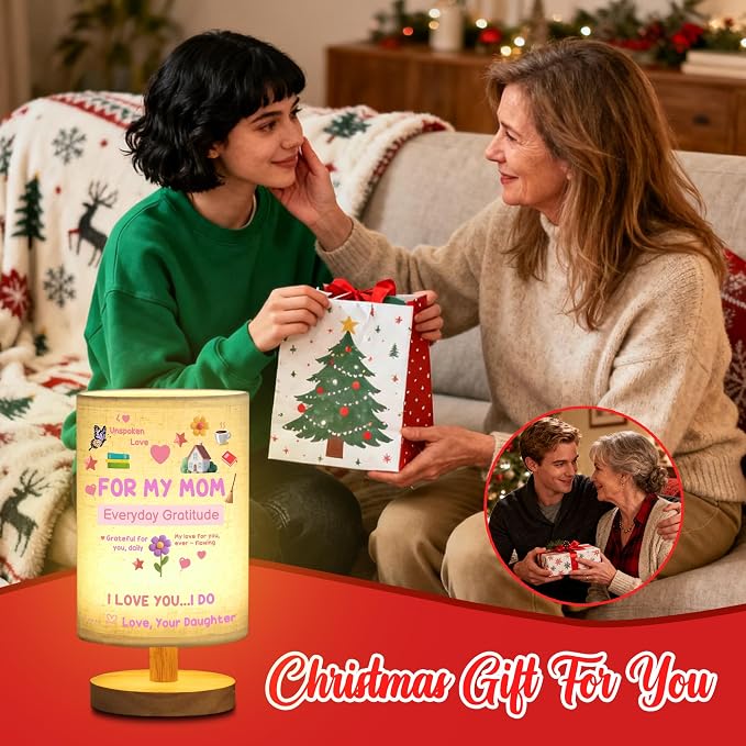 WSYEAR Custom Mom Birthday Gifts from Daughter Son, Gift Ideas for Mom Grandma Mama Nana from Kids Grandkids,Beautiful Mother Lamp Gifts for Home Decoration
