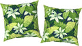 Outdoor Pillow Covers Waterproof 20x20 Inch Set of 2 Jungle Leaves Decorative Outside Patio Furniture Cushion Cases Decor for Porch Garden