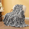 Cozy Bliss Leopard Print Fuzzy Throw Blanket for Couch & Bed, Thick Soft Warm Fleece Blankets for Room Decor, for Girls Kids Women Men, Snow Leopard, Grey 40"*50"