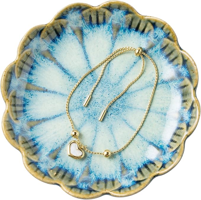BEUNAIZER Jewelry Dish Tray, Ring Dish, Ceramic Trinket Tray, Key Bowl