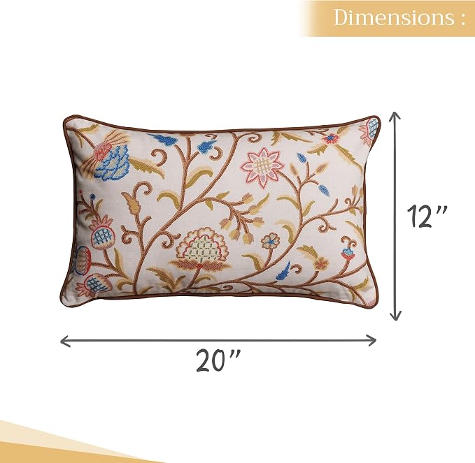 Maison d' Hermine Throw Pillow Covers 100% Cotton (12" x 20" - Pack of 1)